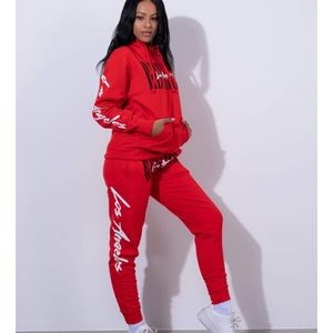 Y&R MISS LA VINTAGE Red Sweat Pants